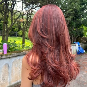 Second time ever coloring her hair. She wanted red. We did at first. Next appointment she said just do want you want. 😍😍😍